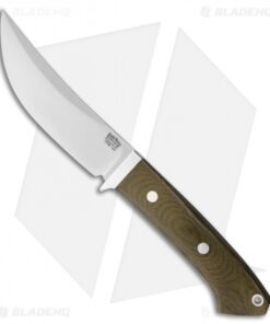 Bark River Classic Trailing Point Hunter Fixed Blade Knife Green (4.5" CPM-154)