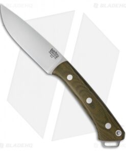 Bark River Fox River Fixed Blade Knife Green Canvas Micarta (4" A-2)