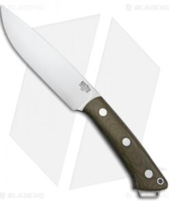 Bark River Fox River II Fixed Blade Knife Green Canvas Micarta (5" A-2)