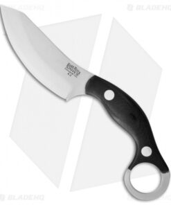 Bark River JX4 Bush Bat Fixed Blade Knife Black Canvas Micarta (3.5" Satin)