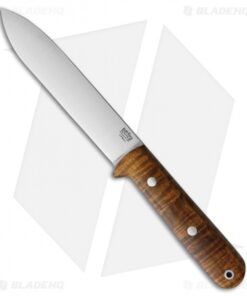 Bark River Kephart Fixed Blade Knife Dark Curly Maple (5.125" Satin CPM-4V)