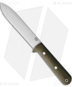 Bark River Kephart Fixed Blade Knife Green Canvas Micarta (5.125" Satin CPM-4V)