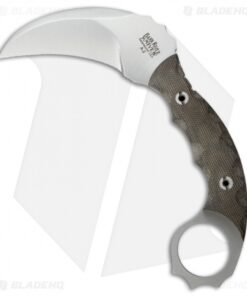 Bark River Ghost II Fixed Blade Knife Green Canvas Micarta (3.5" Satin)