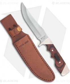 Bear & Son Fingergroove Skinner Fixed Blade Knife Rosewood (6" Satin) 277R