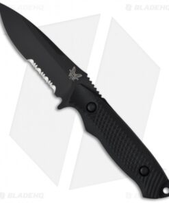 Benchmade Nim Cub II Knife 147SBK Drop Point Fixed Blade (3.5" Black Serr)