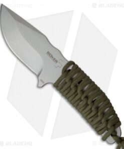 Boker Plus Prime Fixed Blade Knife Green Paracord (3.75" Bead Blast) 02BO380