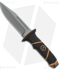 Browning Long Haul Fixed Blade Knife Black Rubber (5" Gray)