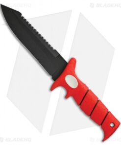 Bubba Blade Scout Fixed Blade Knife Red Rubber (6" Black)