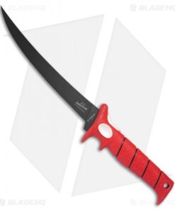 Bubba Blade 15" Tapered Flex Fillet Fixed Blade Knife Red Rubber (9" Black)