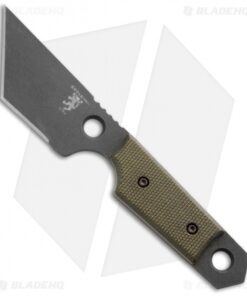 Sam Eddleman Tanto Dashi Gen 1 Neck Knife Green Micarta (2" Acid Wash)