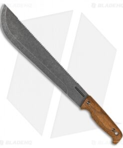 EKA Vine Thrasher Fixed Blade Knife Brown G-10 (11.875" Black Stonewash)