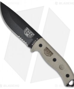 ESEE Knives ESEE-5S Knife Tactical Survival Fixed Blade (5.25" Black Serr)