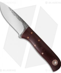 Fiddleback Forge Bushcrafter Jr. Maroon Micarta (3.5" Satin)