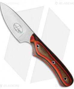 Hazen Knives Bivouc Fixed Blade Knife Red/Orange G-10/Wood (2.5" Satin)