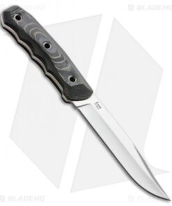 Kizlyar Supreme Enzo D2 Fixed Blade Knife Gray/Black Micarta (4.5" Satin) KK0069