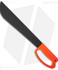 Ontario OKC 12" Camper Orange D Handle Machete Fixed Blade Knife (Black)