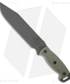 Ontario RBS-7 Ranger Bush Series Knife Black Micarta (8" Gray Plain) 9445BM