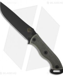 Ontario Knives OKC Ranger TFI Knife Fixed Blade Black Micarta (5.25" Plain)