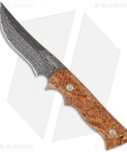 Pro-Tech Brend Combat Companion Knife w/ Black Ash Burl (3.8" Damascus) 2500AB