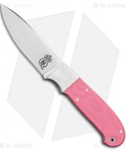 Queen Cutlery Joe Kious Hunter Fixed Blade Knife Pink (3.625" Satin) 01421