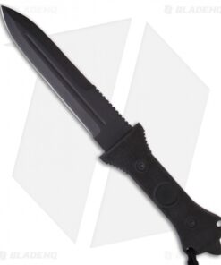 Scorpion Knives Fighting Fixed Blade Knife Standard Edge (7" Black)