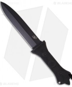 Scorpion Knives Fighting Dagger D/E Fixed Blade Knife (7" Black)