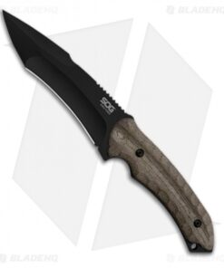 SOG Kiku Small Fixed Blade Knife (4.90" Black Plain) KU-2002