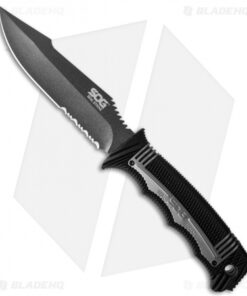 SOG Seal Strike Fixed Blade Knife + Sheath (4.875" Gray Serr) SS1001