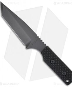 Strider Knives DB-L GG Tanto Fixed Blade Knife w/ Black Gunner Grip (4.1" Black)