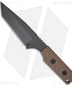 Strider Knives DB-L GG Tanto Fixed Blade Knife w/Coyote Gunner Grip (4.1" Black)