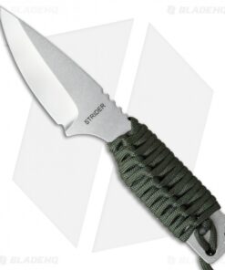 Strider Knives PR Spear Point Fixed Blade Green Cord (3" Stonewash)