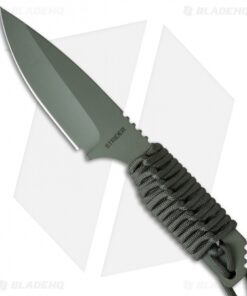 Strider Model SA-L Fixed Blade Knife OD Green Cord Wrap (4" OD Green)