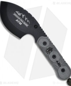 TOPS Knives ATM American Trail Maker Fixed Blade Knife (4" Black) ATM-01