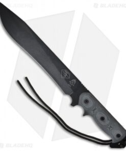 TOPS Knives Armageddon Fixed Blade Bush Knife (10.625" Black Plain) A-TRD-01