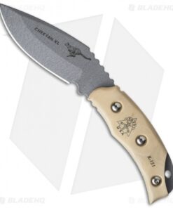 Tops Knives Cheetah XL Fixed Blade Knife (4" Gray) CH262WH