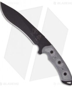TOPS Knives Dart Fixed Blade Knife 5160 Steel (7" Black Plain) DART-002