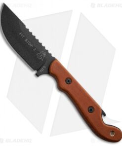 TOPS Knives Pit Stop 3 Fixed Blade Knife (3" Black Plain) PSK-01