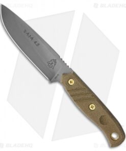 TOPS Knives Baja 4.5 Fixed Blade Knife Green Micarta (4.875" Black River Wash)