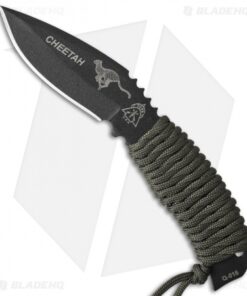 Tops Knives Cheetah Fixed Blade Knife (3.25" Black) CH262SKEL