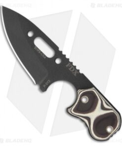 TOPS Knives FDX-10 Knife Spear Point Fixed Blade Black/White G10 (3" Plain)