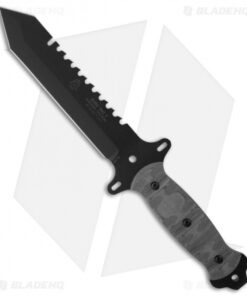 Tops Knives Survival Tactical 7 Knife w/ RMT Micarta (7" Black) SURV-TAC 7 RMT