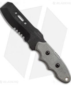 TOPS Knives Mini PRY Knife Fixed Blade Knife (3.5" Black Serr) MPK-01
