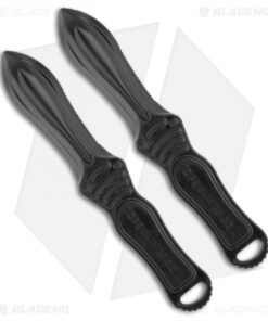 TOPS Knives Tactical Nuk Knife Black Dagger Fixed Blade (3.25" Plain) NUK-02