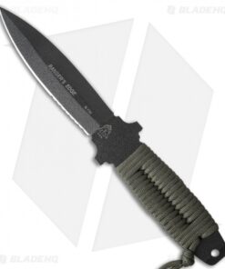 TOPS Knives Rangers Edge D/E Fixed Blade Knife Paracord (Black SER) RE3011