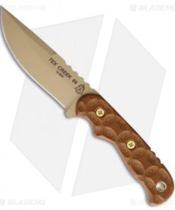 TOPS Knives Tex Creek 69 Fixed Blade Knife Tan Micarta (4.125" Tan) TEX-69