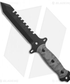 TOPS Knives Surv-Tac 5 Fixed Blade Knife (5.5" Black Plain) STAC-5