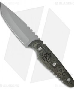 TOPS Knives UTE XL Knife Fixed Blade Tanto (4" Grey) UTE-XL04HP