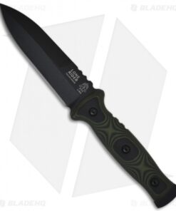 TOPS Knives Lone Rider Fixed Blade Spear Point Knife (Black PLN) LR-01