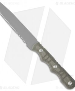 TOPS Knives Taliban Take Down Knife Tanto Fixed Blade (4.5" Gray Serr) TTD-01