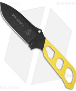 TOPS Knives MIL-SPIE 3 Code Yellow Knife (3.5" Black) MIL-03CY